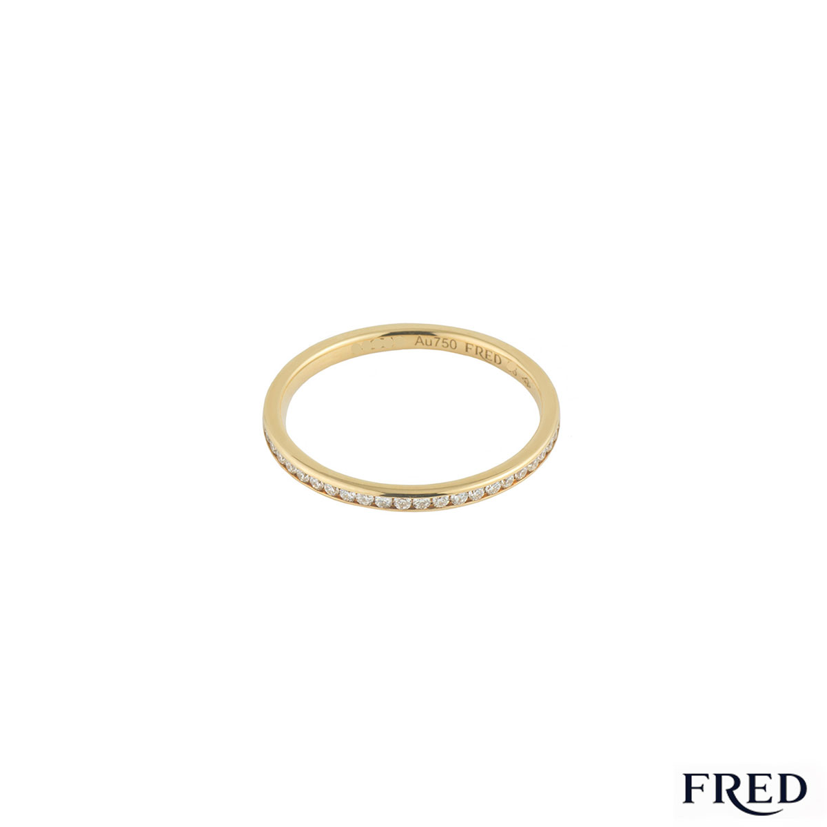 Fred Yellow Gold Full Diamond Eternity Ring 0.36ct G+/VS+ | Rich Diamonds